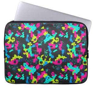 Neon-Tarnmuster Laptopschutzhülle
