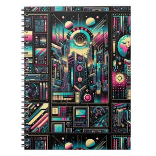 Neon Tech Odyssey Notizblock
