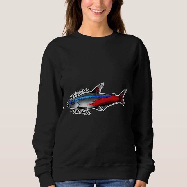 Neon Tetra Fish Sweatshirt (Vorderseite)