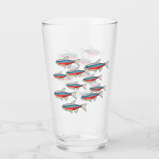 Neon Tetra Glas (Vorderseite)