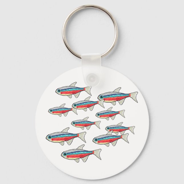Neon Tetra Schlüsselanhänger (Vorderseite)