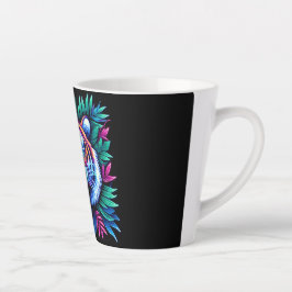 Neon Tiger und Dschungel-Blätter Milchtasse
