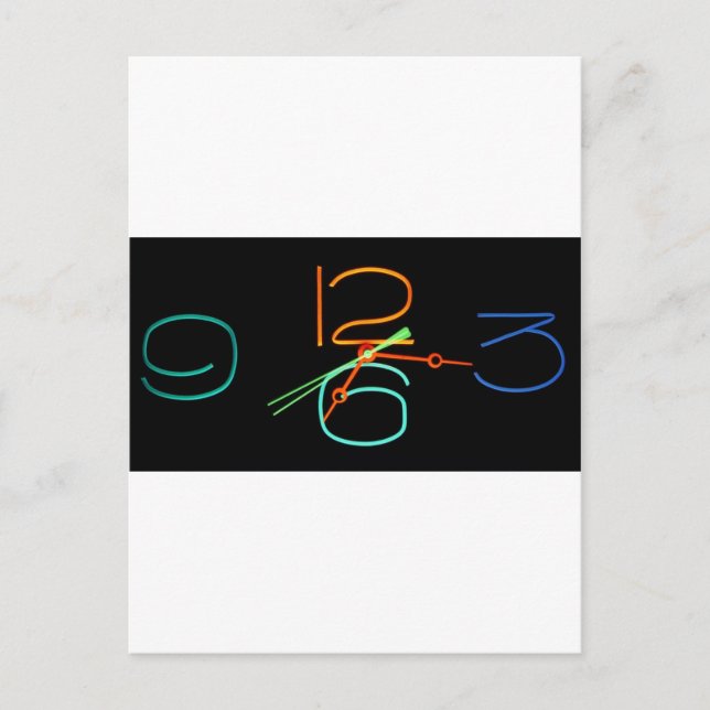 Neon Time Postkarte (Vorderseite)