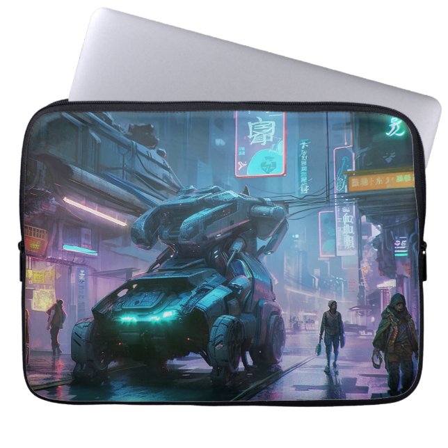 Neon Tokyo Nights (Cyber Edition) Laptopschutzhülle (Vorderseite)