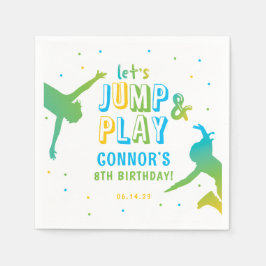 Neon Trampolin Park Boys Geburtstagsparty Napkins Serviette
