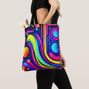 Neon-Träume: Eine psychedelische digitale Odyssee Tasche