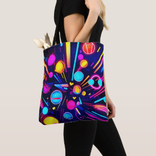 Neon-Träume - Psychedelische Formen und Farben Tasche