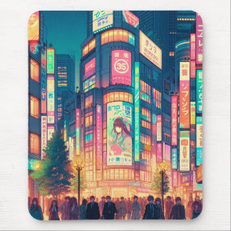 Neon-Träume von Shibuya Mousepad