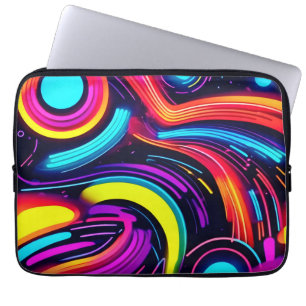 Neon-Traumlandschaft-Kunst Laptopschutzhülle