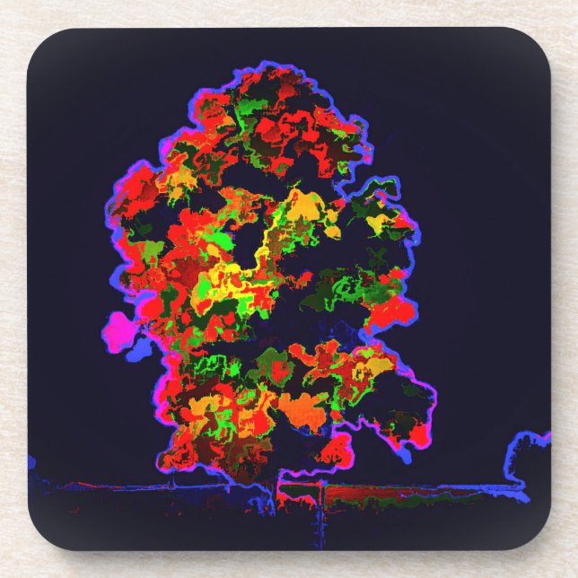 Neon Tree Explosion Getränkeuntersetzer (Vorderseite)