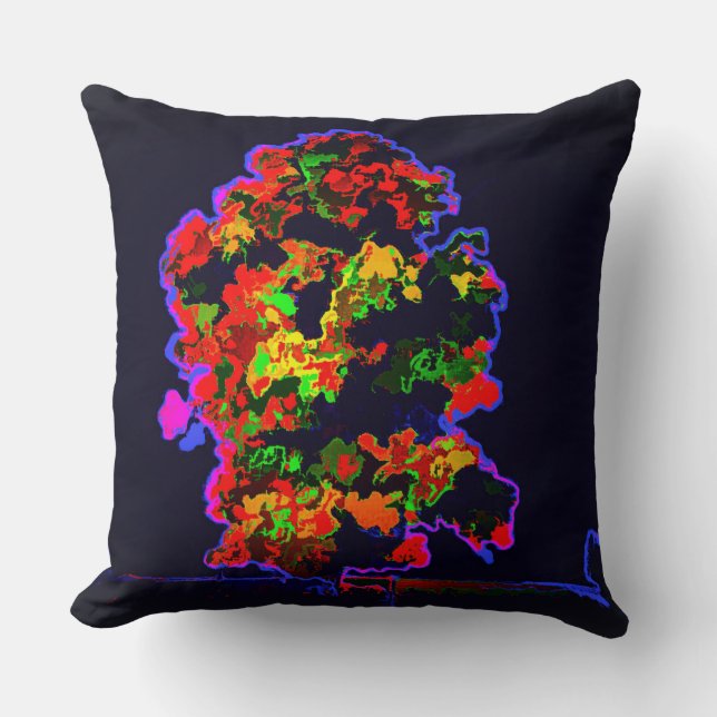 Neon Tree Explosion Kissen (Vorderseite)