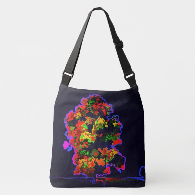 Neon Tree Explosion Tragetaschen Mit Langen Trägern (Vorderseite)