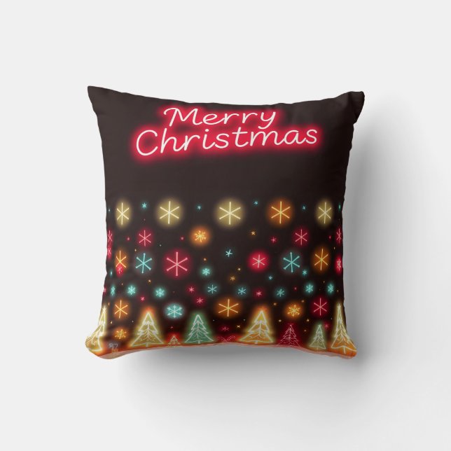 Neon Trendy Christmas Holiday Collection Kissen (Vorderseite)