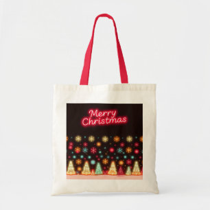 Neon Trendy Christmas Holiday Collection Tragetasche
