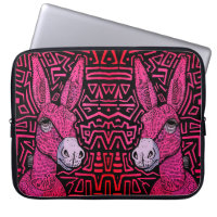 Neon Tribal Donkey - Bold and Psychedelic Wall Art