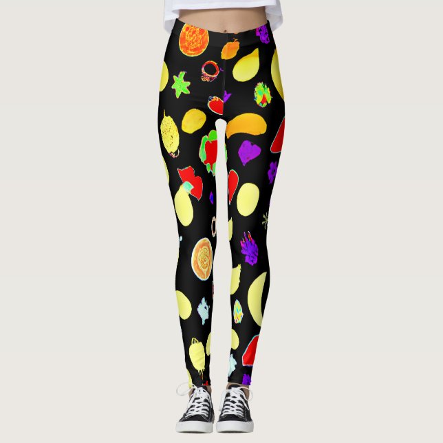 Neon Tropic Obstbrust Leggings (Vorderseite)