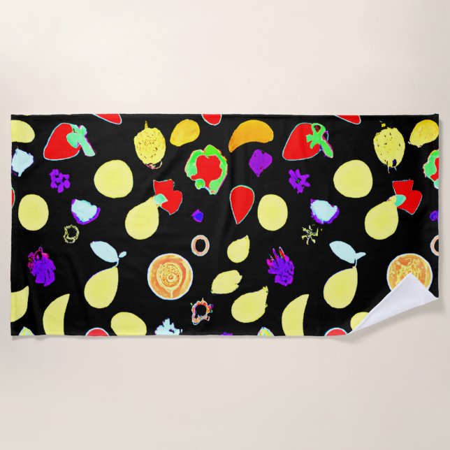 Neon Tropic Obstbrust Strandtuch (Vorderseite)