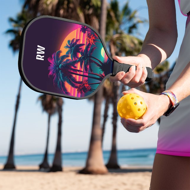 Neon Tropical Night Pickleball Schläger (Von Creator hochgeladen)