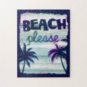 Neon-Tropischer-Strand-Holz-Urlaub-Palmen