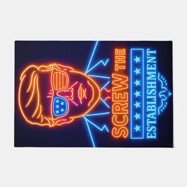 Neon Trump vermasselt das Establishment-Problem Fußmatte (Vorderseite)