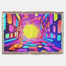 Neon Tunnel: Psychedelische Reise Decke