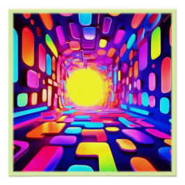 Neon Tunnel: Psychedelische Reise Poster