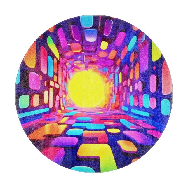 Neon Tunnel: Psychedelische Reise Schneidebrett (Vorderseite)