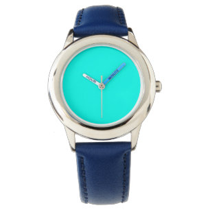 Neon Türkis Solid Color   Classic Armbanduhr