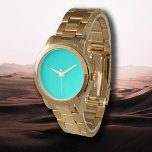 Neon Türkis Solid Color | Classic Armbanduhr<br><div class="desc">Neon Turquoise - Die zeitlose Faszination des Solid Color Design: Eine faszinierende Mischung aus klassischer Form und eleganter Einfachheit. Dieses Design ist eine Feier des Powers und der Schönheit in einem Single, markante Farbe gefunden. Die solide Farbgestaltung zeichnet sich durch ihre raffinierte Eleganz aus und macht sie zu einem idealen...</div>