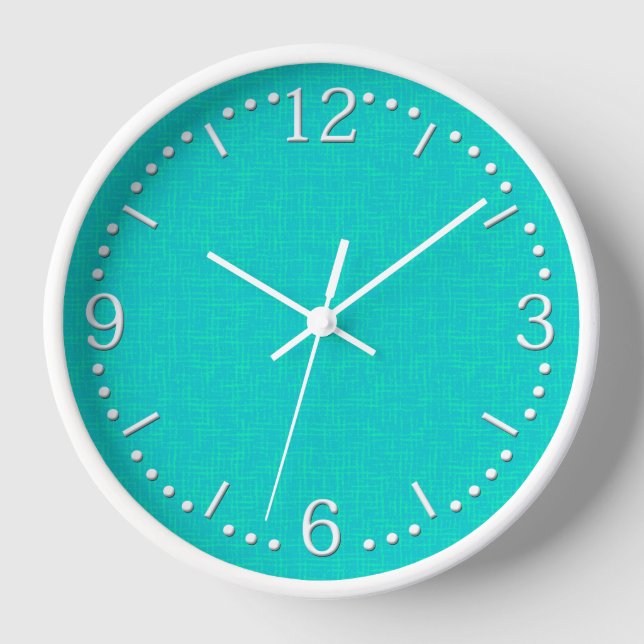 Neon türkis strukturiert. uhr (Vorderseite)