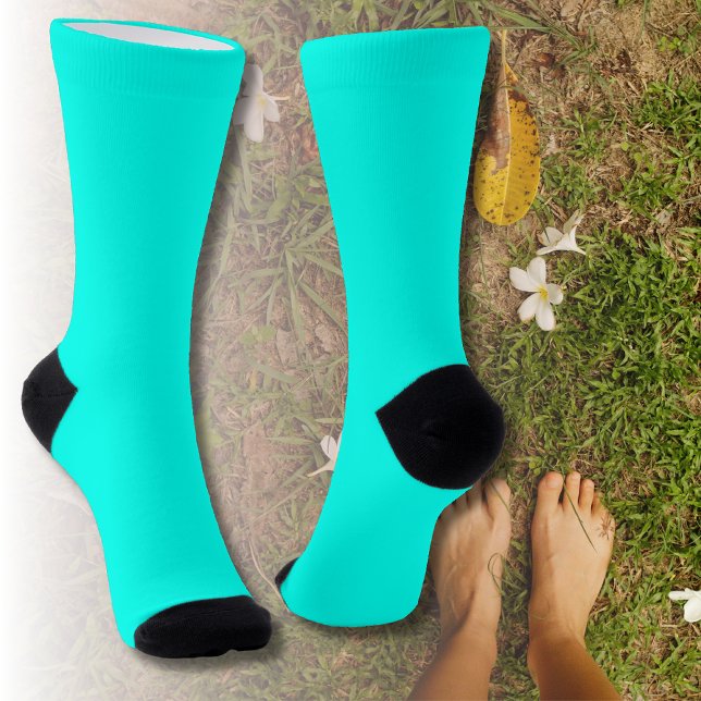 Neon Turquoise Bright Socken (Von Creator hochgeladen)