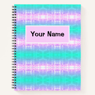 Neon Turquoise Lila Electric Spiral Notebook Notizbuch