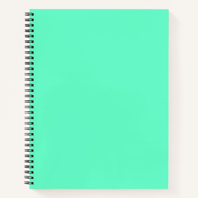 Neon Turquoise Notizbuch (Vorderseite)