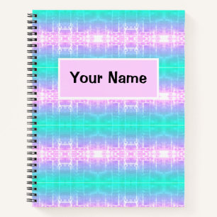 Neon Turquoise violet Carnet spiral électrique