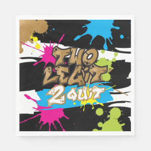 Neon Two Legit 2 Quit Geburtstagspartys Servietten