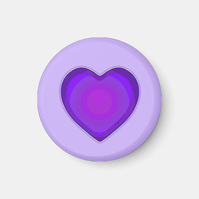 NEON und lila Herzen schlagen Magnet (Vorne)