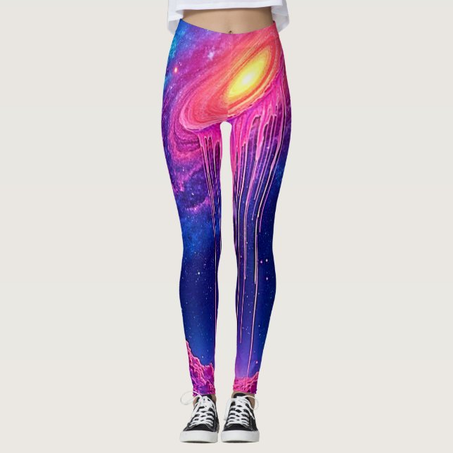Neon Universe: Dripping Starlight Leggings (Vorderseite)