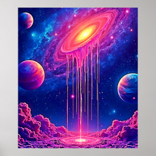 Neon-Universum: Triefendes Sternenlicht Poster