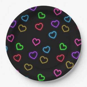Neon Valentine Party Pappteller
