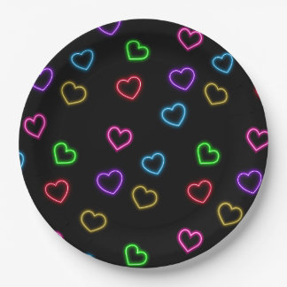 Neon Valentine Party Pappteller