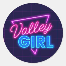 Neon Valley Girl Aufkleber
