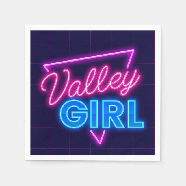 Neon Valley Girl Serviette (Vorderseite)