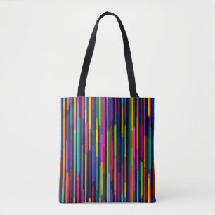 Neon-Vertikales Streifenmuster Tasche