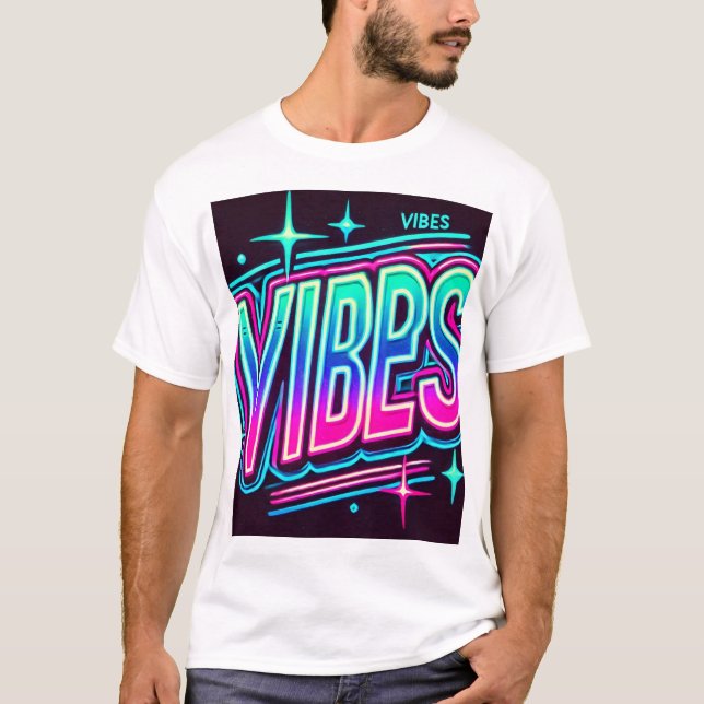 Neon VIBES Bold Graphic T-Shirt (Vorderseite)
