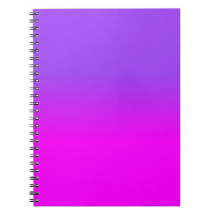 Neon Violett und Hot Pink Ombre Farbverlauf S Notizblock