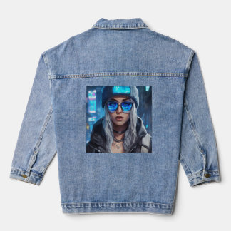 Neon Virtuoso: Der rätselhafte Reiz eines Cyberpun Jeansjacke