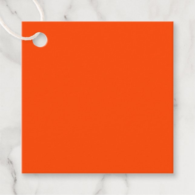 Neon, Vivid Orange Cornhole Set Geschenkanhänger (Vorderseite)