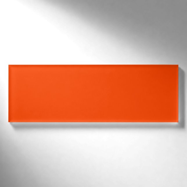 Neon, Vivid Orange Cornhole Set Namenschild (Vorderseite)