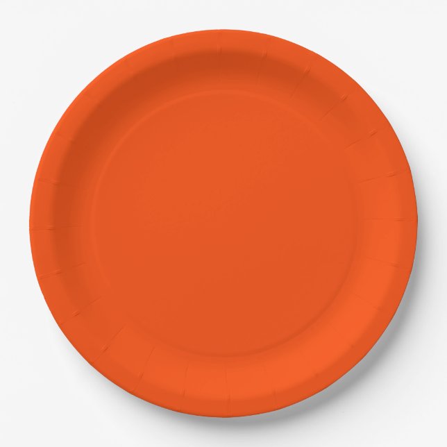 Neon, Vivid Orange Cornhole Set Pappteller (Vorderseite)
