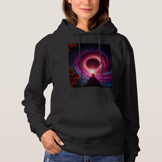 "Neon Void Galaxy" Kapuzenpullover — Cosmic Vortex Hoodie (Vorderseite)